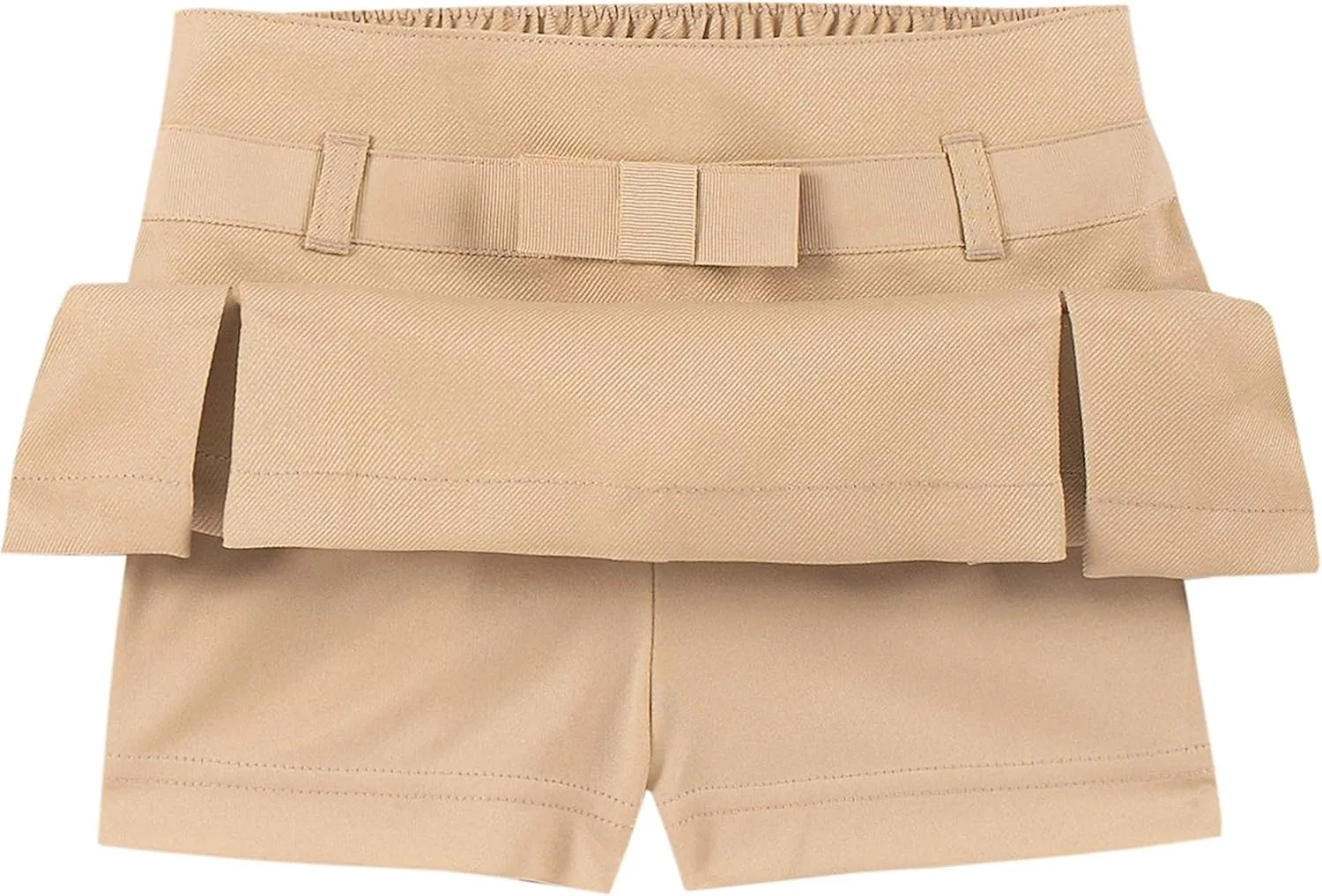 Nautica Girls' School Uniform Pleated Pull-on Scooter Skirt with Undershorts, Knit Waistband & Functional Pockets