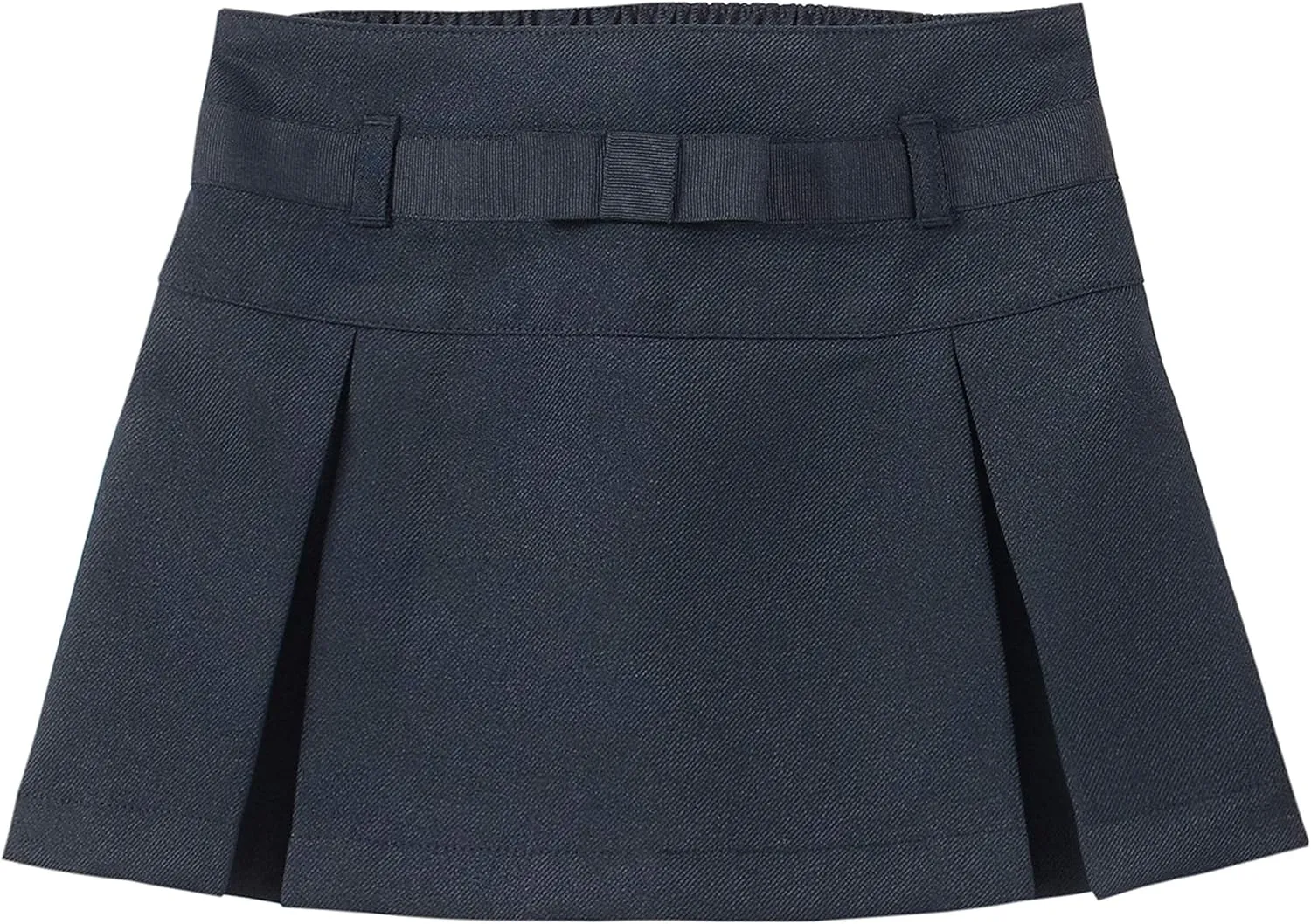 Nautica Girls' School Uniform Pleated Pull-on Scooter Skirt with Undershorts, Knit Waistband & Functional Pockets
