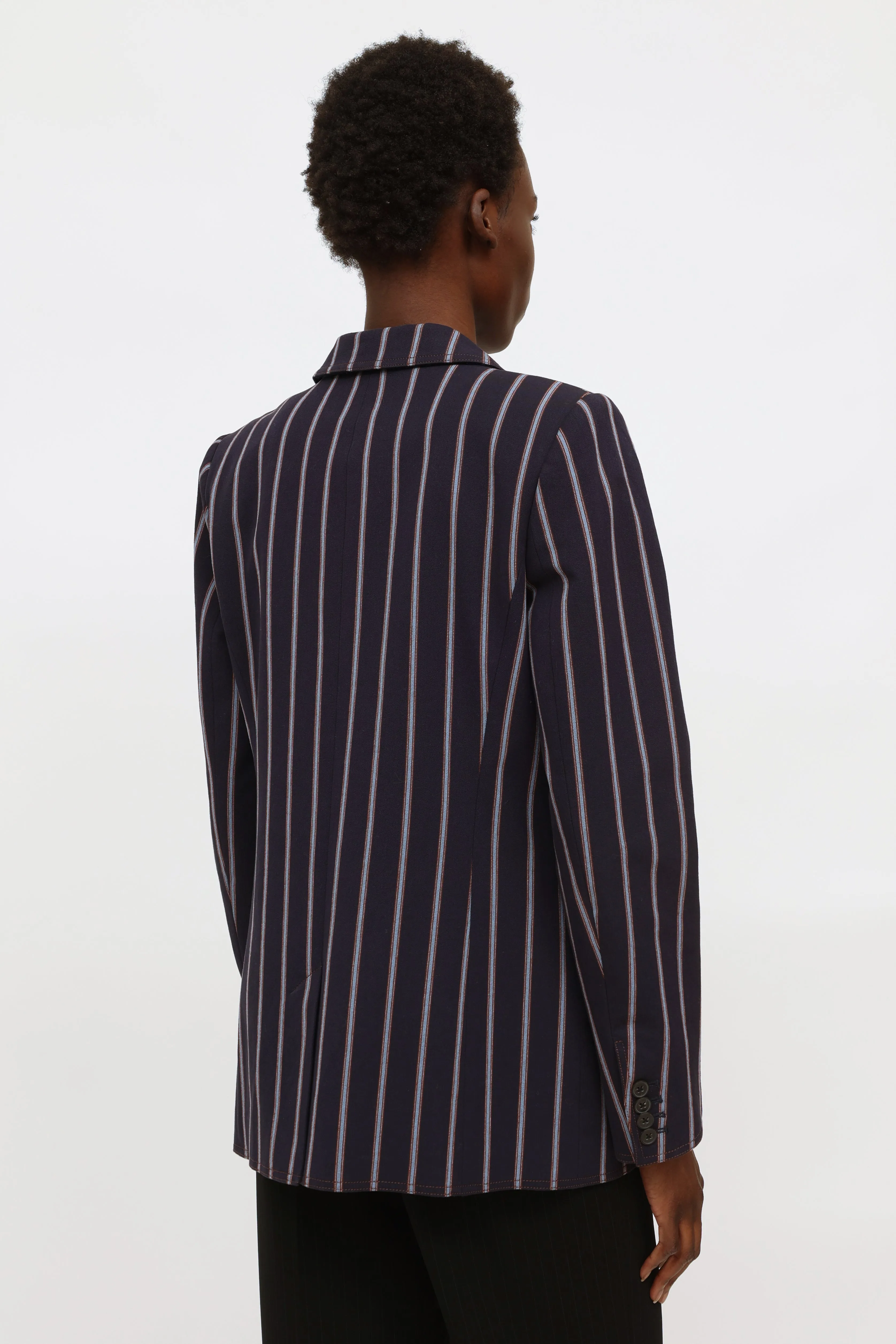 Navy & Blue Stripe Blazer