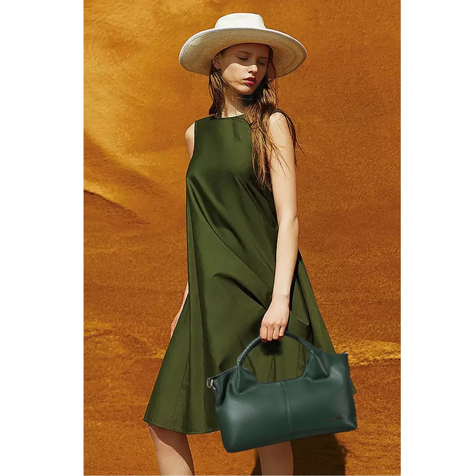 Nevin Genuine Leather Satchel Hobo Top Handle Tote Handbags