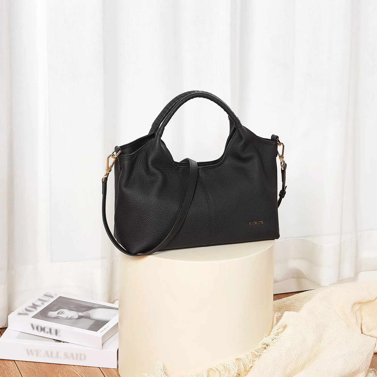Nevin Genuine Leather Satchel Hobo Top Handle Tote Handbags