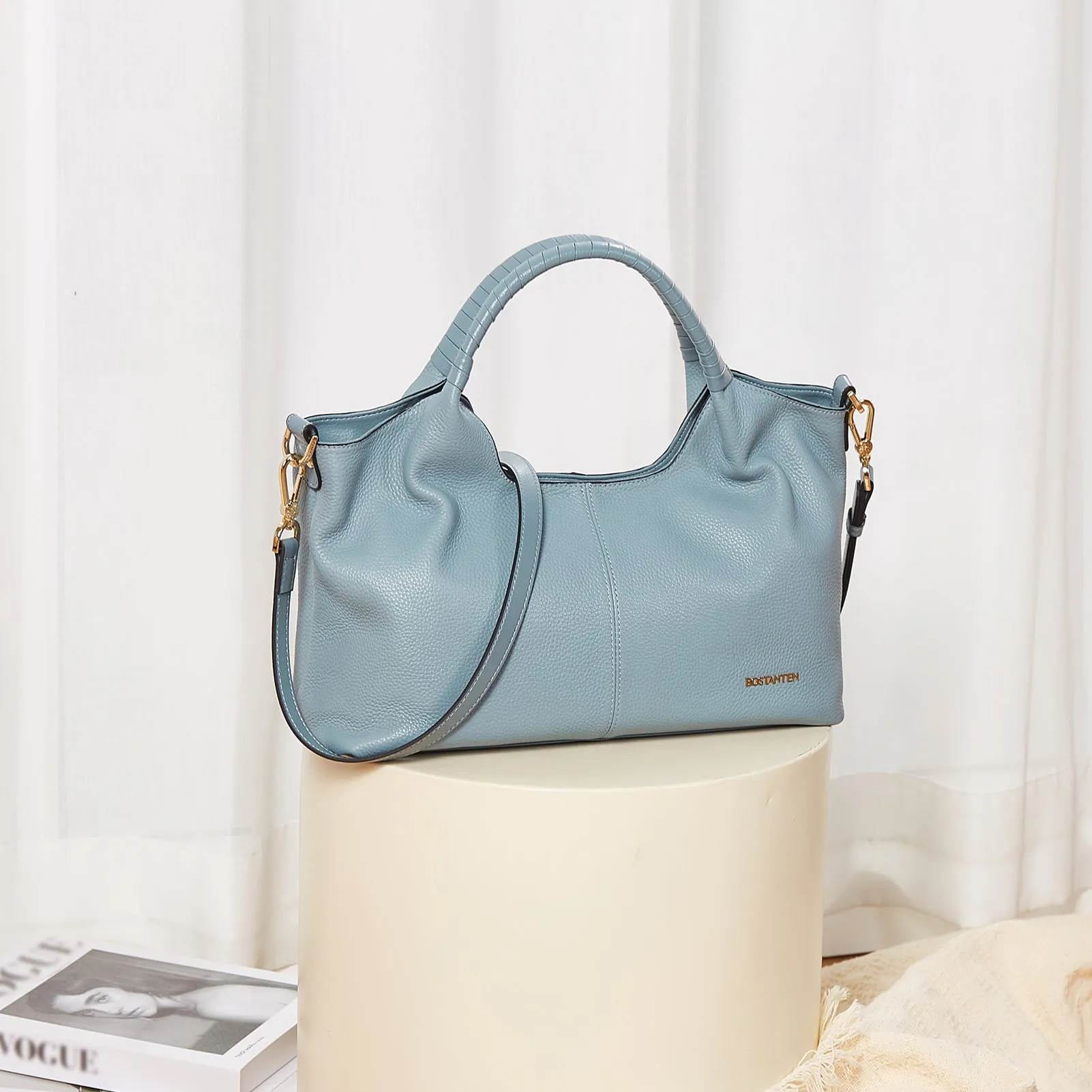 Nevin Genuine Leather Satchel Hobo Top Handle Tote Handbags