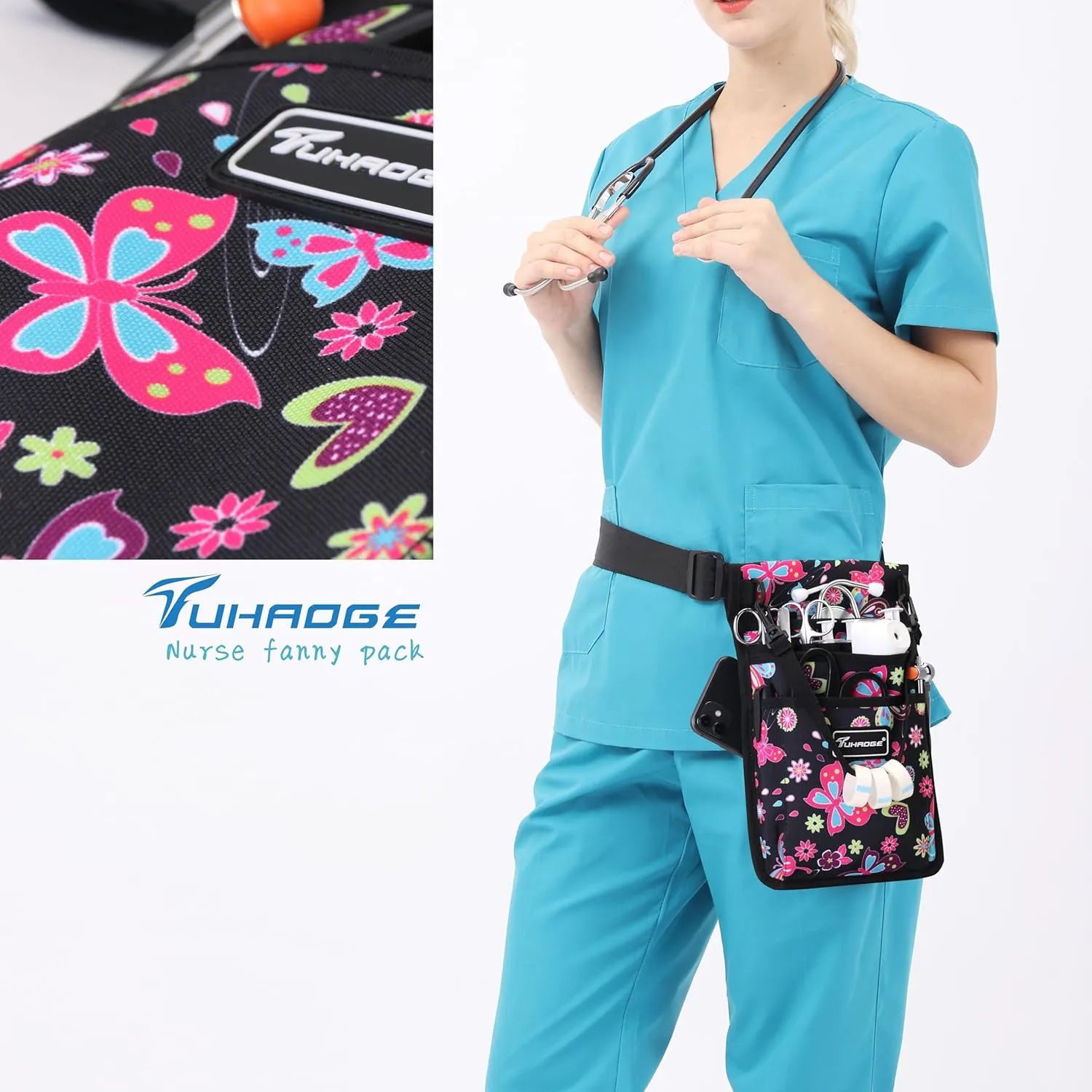 Nurse Storage Bag Practical Waist Bag Nurse Pocket Bag belt organizer pouch.