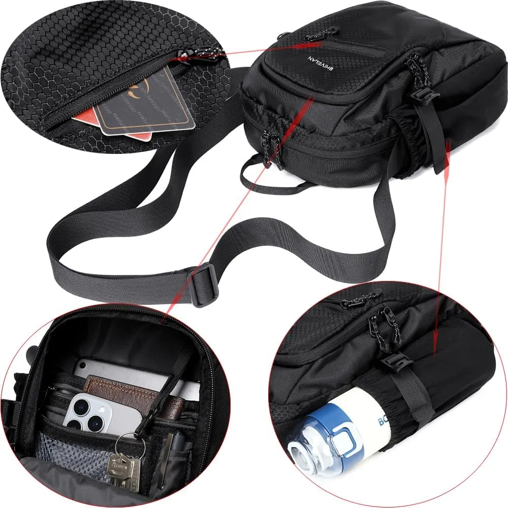 Nylon Crossbody Travel Bag for Women & Men Multi functional outdoor sports shoulder bag for travelsportshiking etc