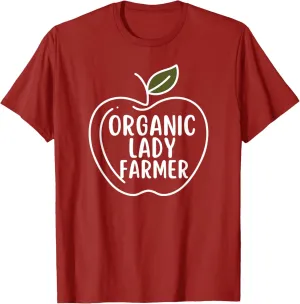 Organic Lady Farmer Eat Fresh Buy Local T-Shirt