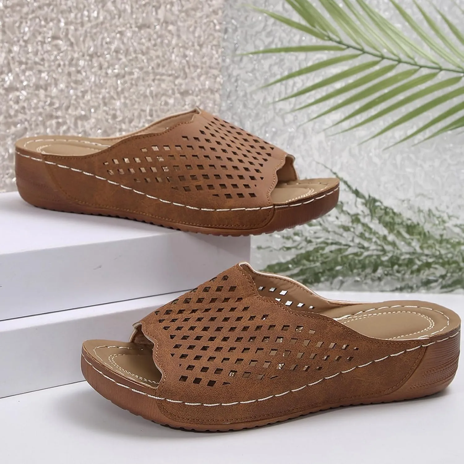 Orthopedic Sandals For Women Arch Support Walking Sandals Comfortable Beach Orthotic Sandals Summer Wedge Sandals
