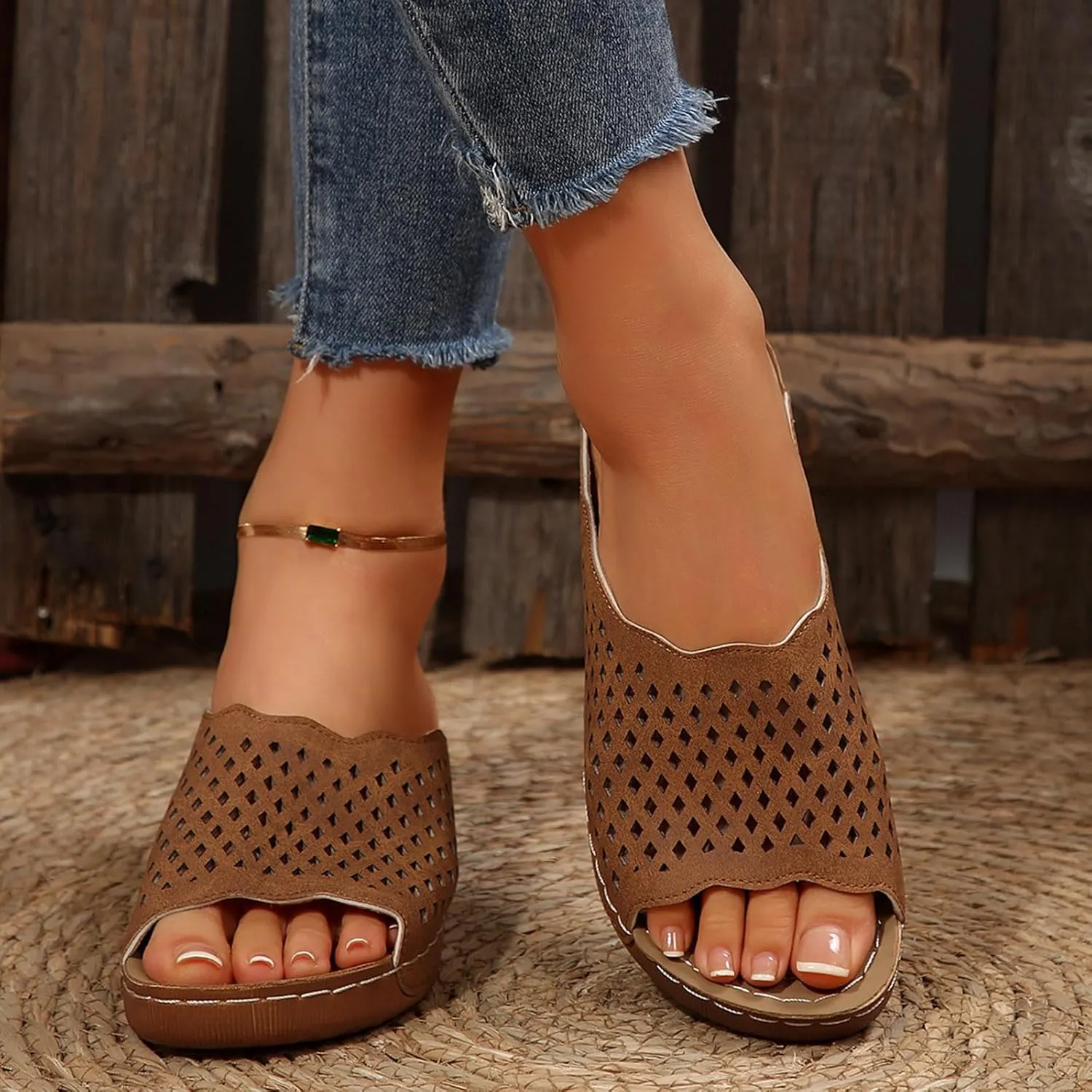 Orthopedic Sandals For Women Arch Support Walking Sandals Comfortable Beach Orthotic Sandals Summer Wedge Sandals