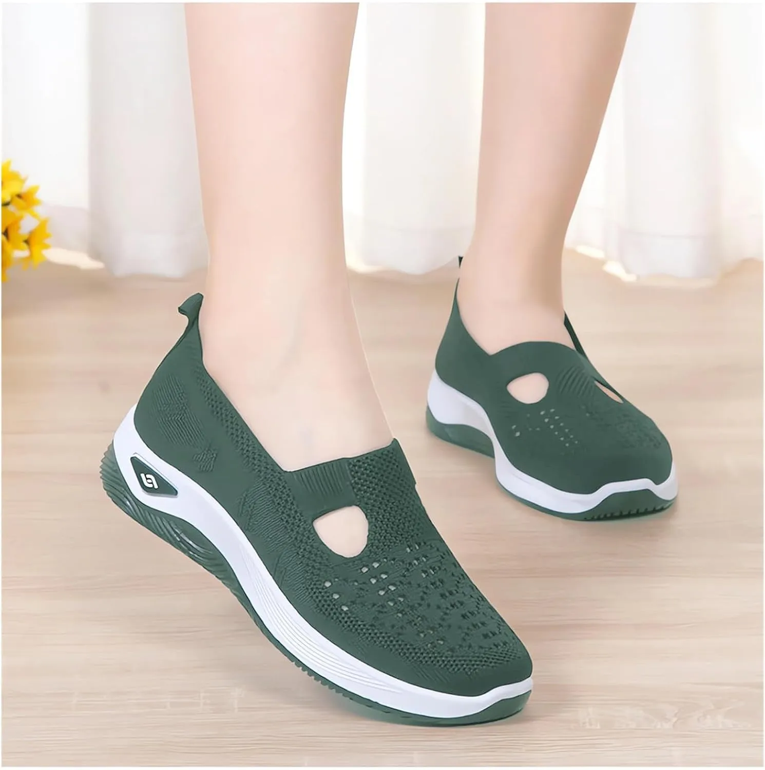 Orthopedic Shoes for WomenBreathable Comfort Wear Orthowear Walking ShoesCushionaire Wide Width Sneakers Diabetic Arch Support Sneakers Soft Slip On Shoe Comfortable