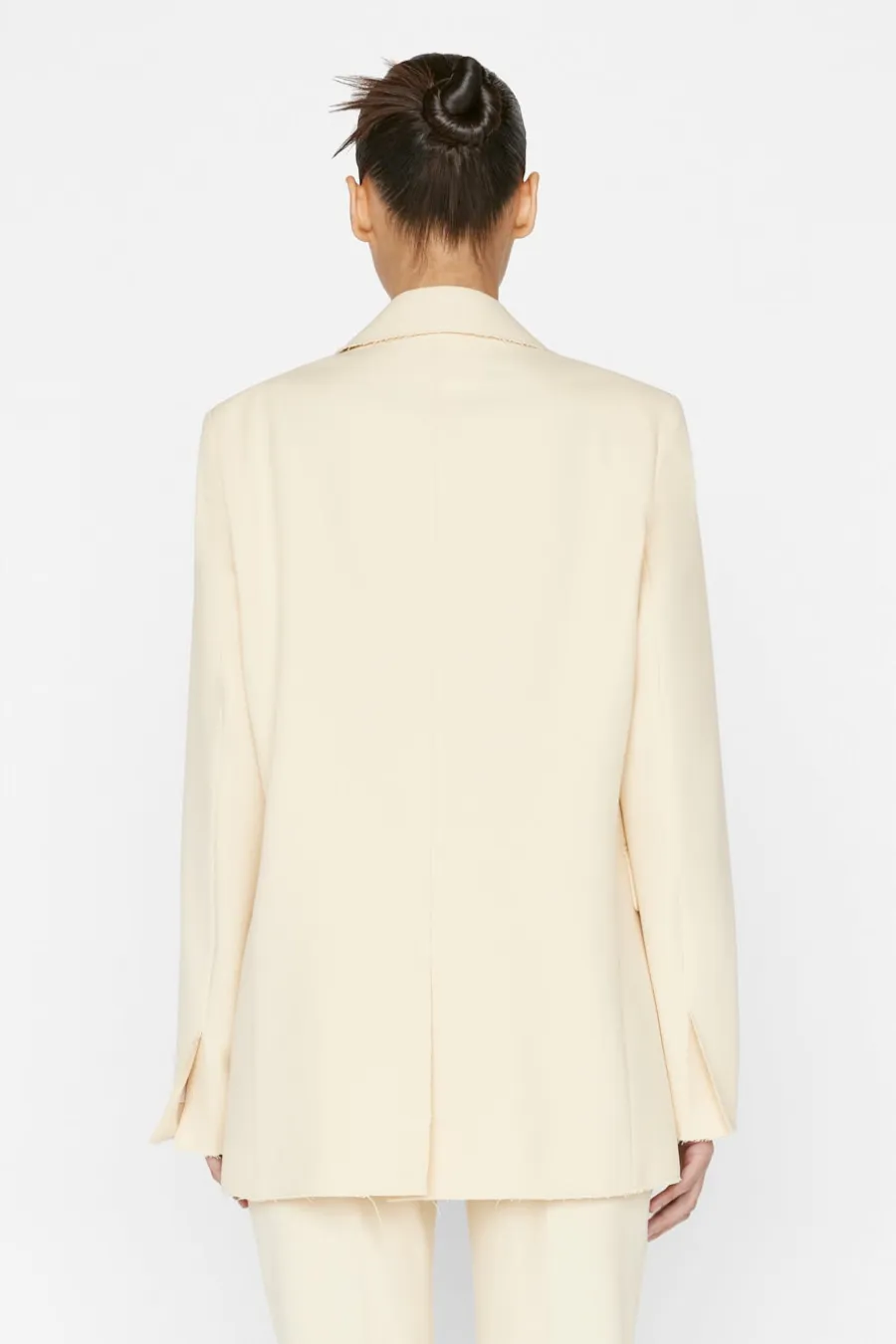 Oversized Raw Edge Blazer Butter
