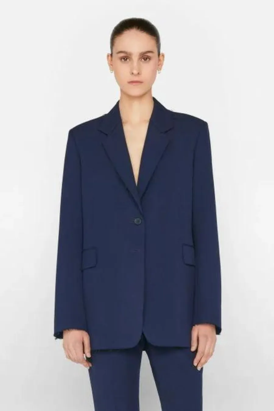 Oversized Raw Edge Blazer