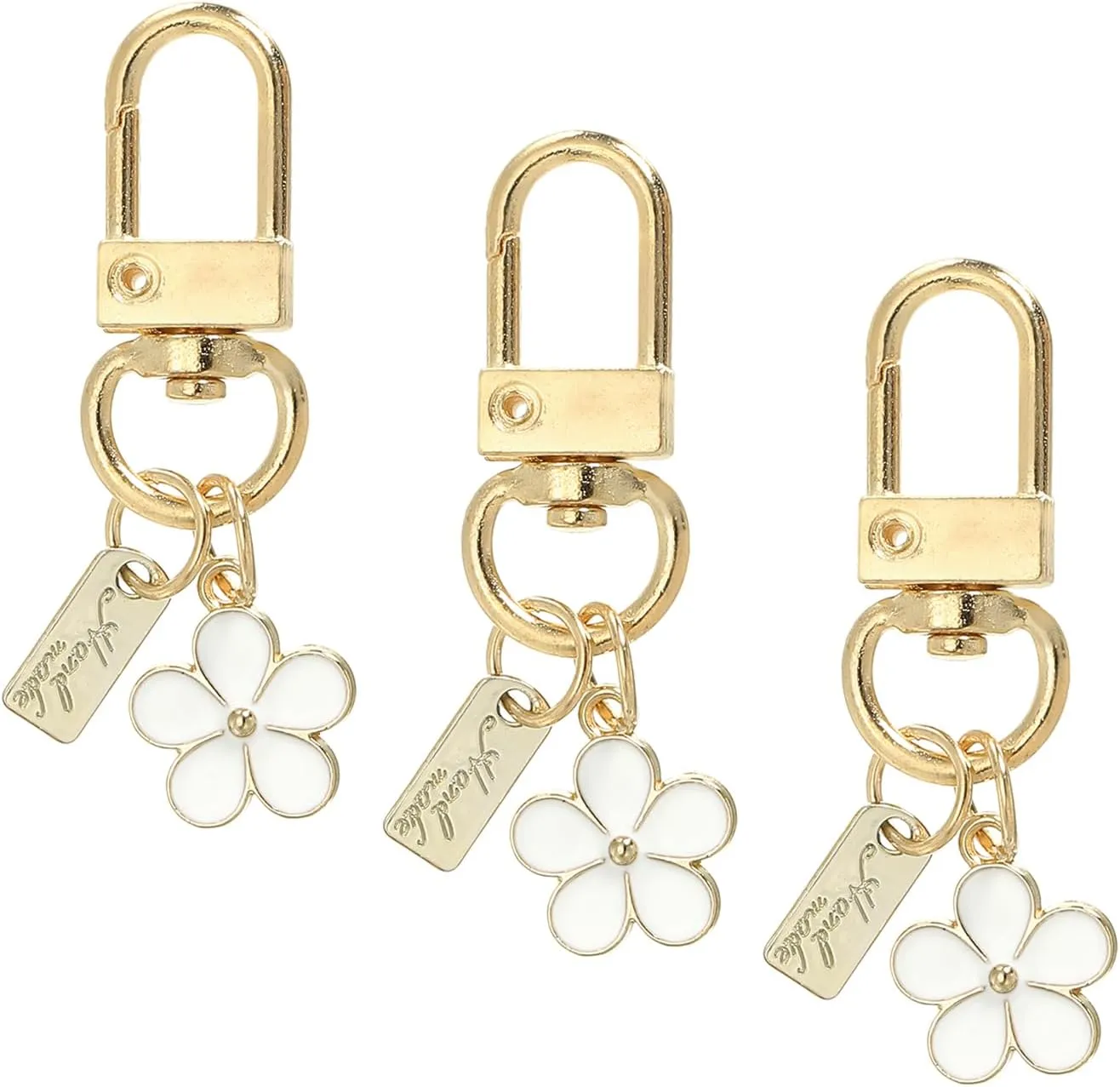 PATIKIL Keychains, Enameled Charm Key Ring Cute Keychain Purse Bag Accessory