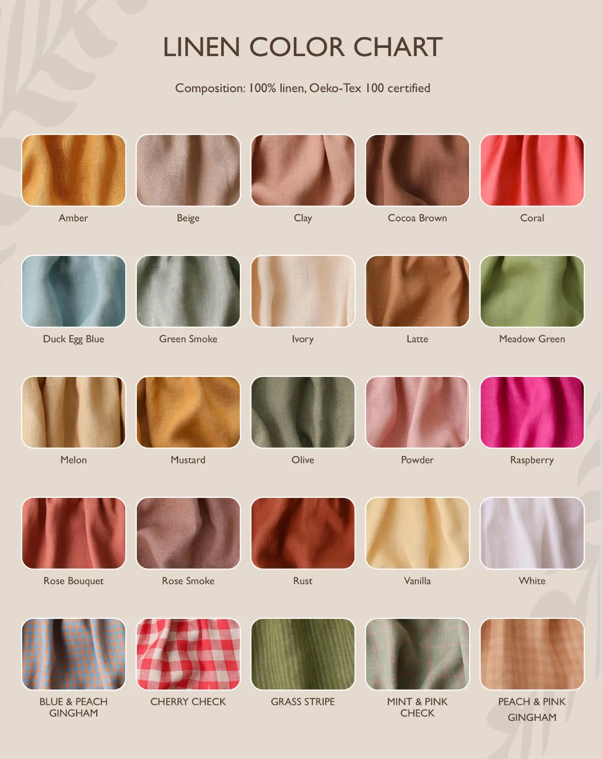 Peach & Pink Gingham Linen Bow Scrunchie