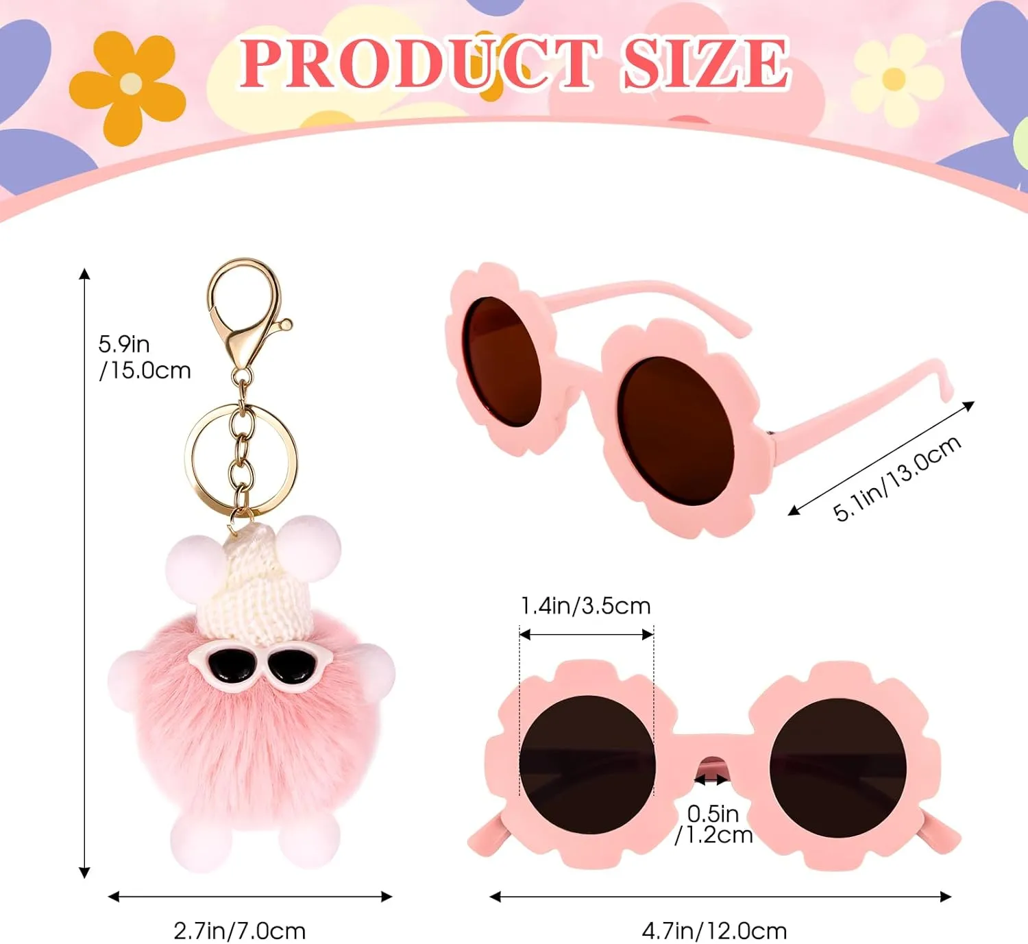 Personalized Mini Fanny Pack for Kids with Sunglasses & Cute Keychain, Small Initial Belt Crossbody Bag Purse for Teen Girls, Birthday Gifts for 3 4 5 6 7 8 9 10 Years Old Kid (A, Pink)