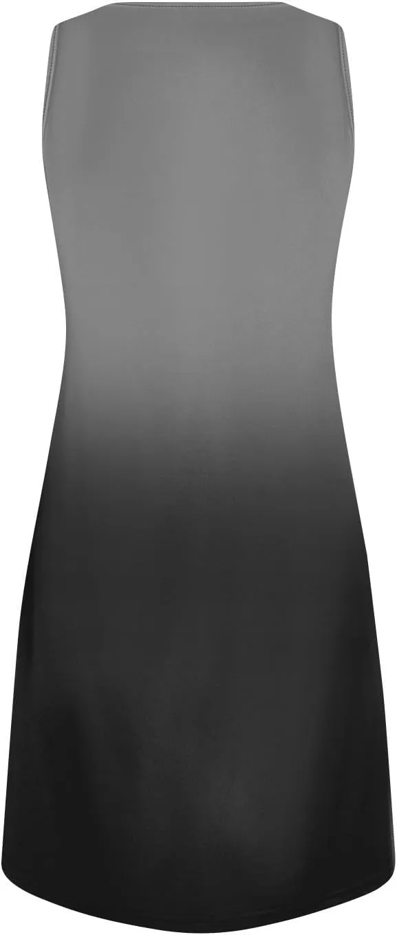Plus Size Sleeveless Trendy Sundress Ladies Summer Fitness V Neck Comfortable Dresses for Women Loose Fitting