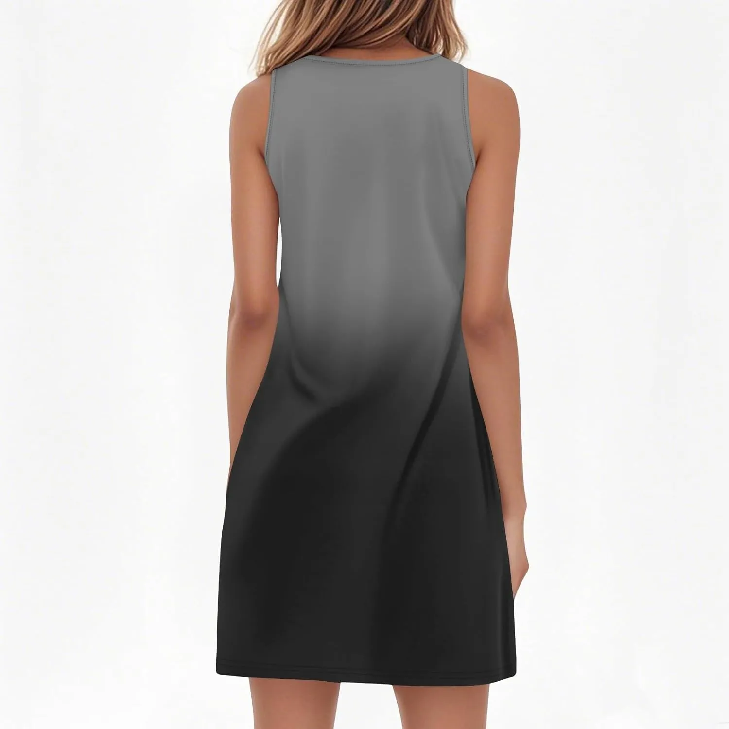 Plus Size Sleeveless Trendy Sundress Ladies Summer Fitness V Neck Comfortable Dresses for Women Loose Fitting