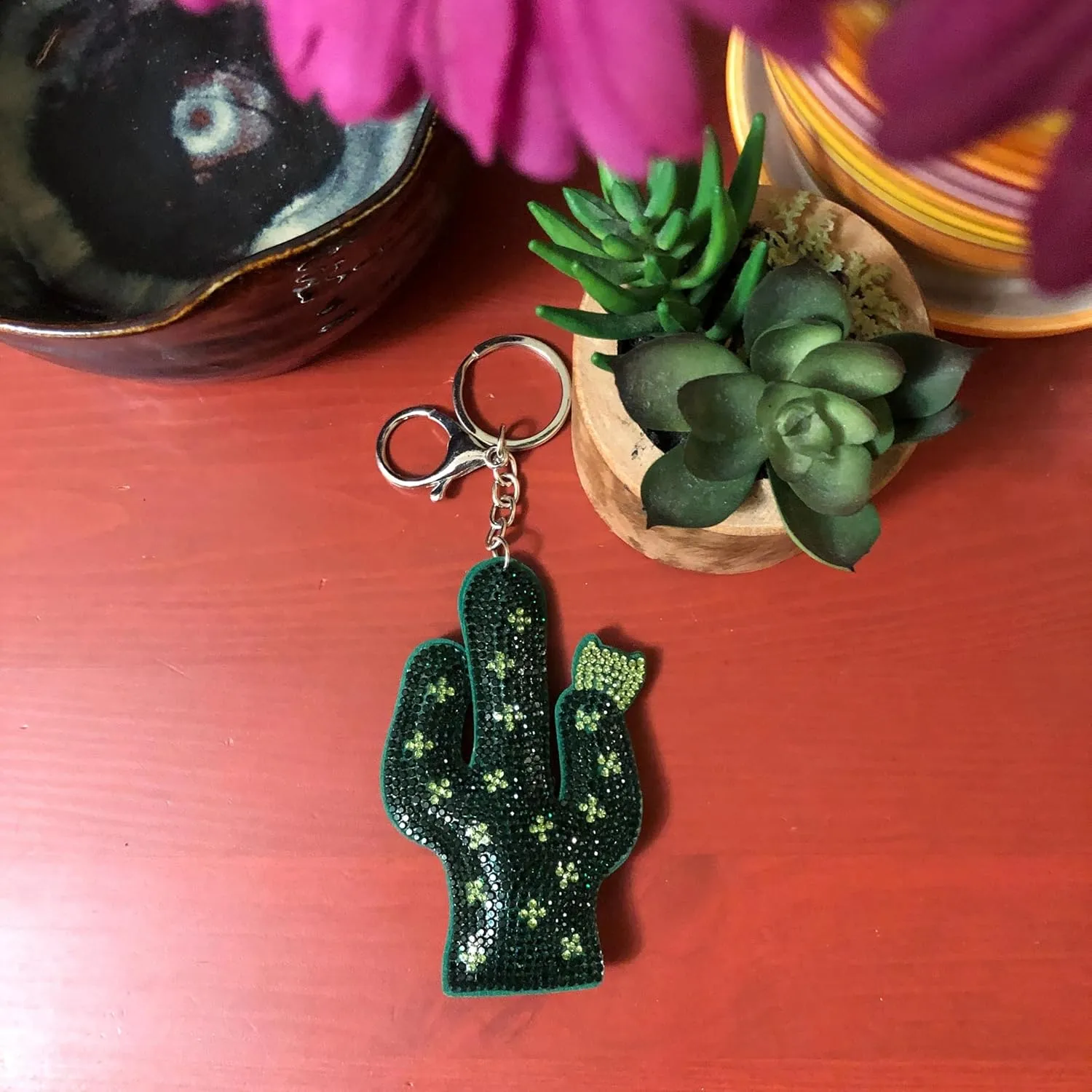 Popfizzy Bling Accessories - Rhinestone & Charms Keychain Set for Women, Perfect for Car Keys & Handbags