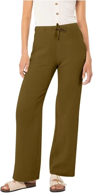 PTOLOCIF Palazzo Pants for Women,Summer Palazzo Pants Trendy Flowy Boho Pants Wide Leg Beach Pants Petite Linen Pants