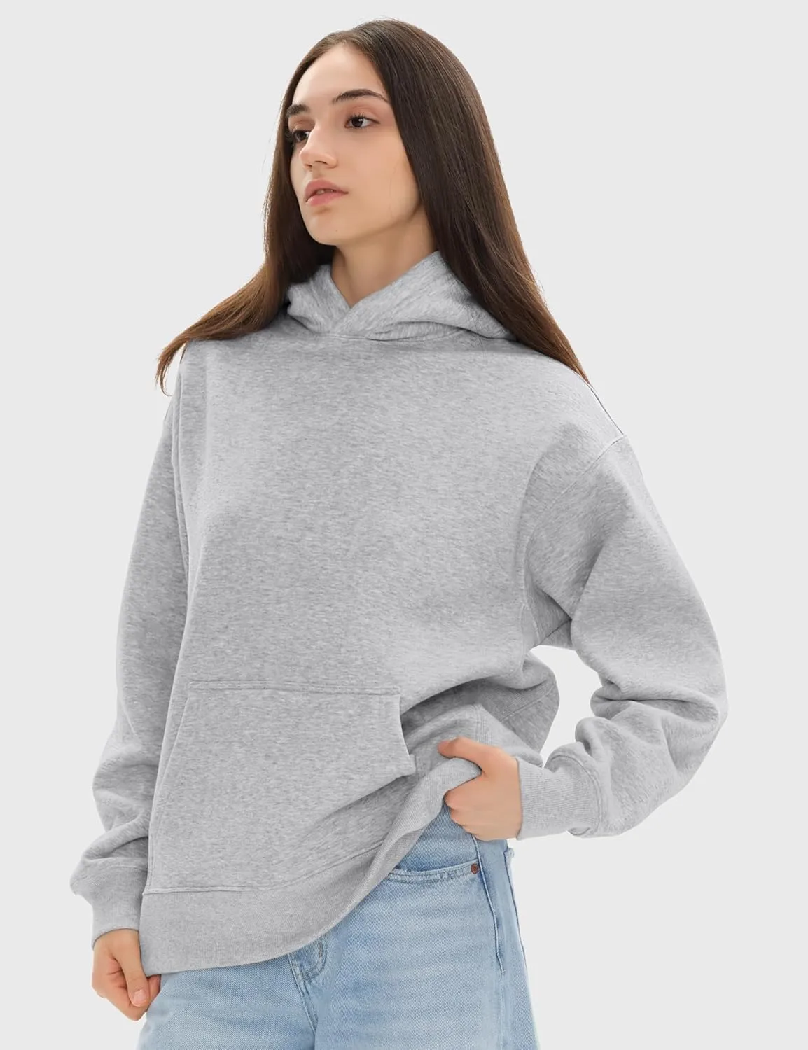 PUMIEY Womens Oversized Hoodies Cozy Fleece Sweatshirt with Pocket Long Sleeve Outfits Tops Fall Fashion 2024