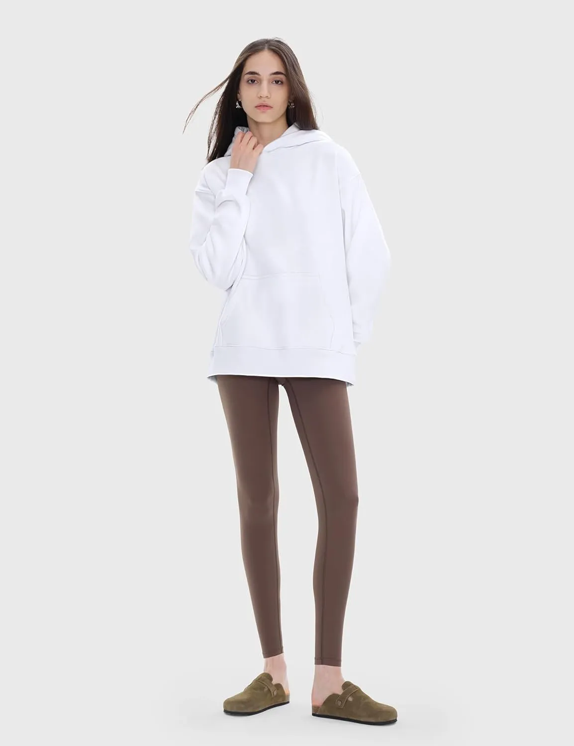PUMIEY Womens Oversized Hoodies Cozy Fleece Sweatshirt with Pocket Long Sleeve Outfits Tops Fall Fashion 2024