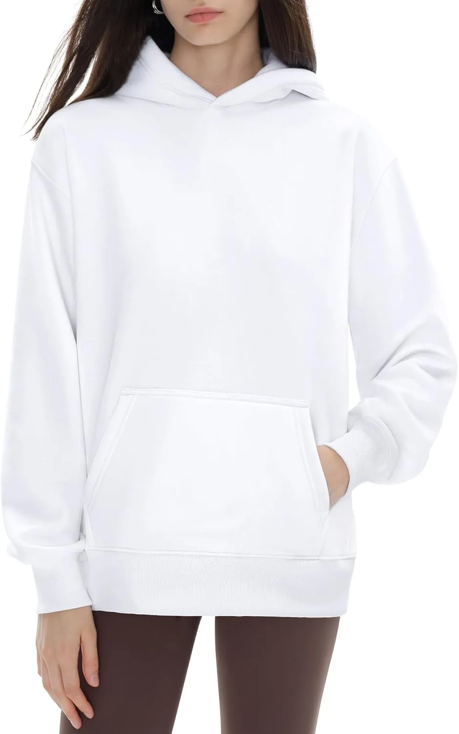 PUMIEY Womens Oversized Hoodies Cozy Fleece Sweatshirt with Pocket Long Sleeve Outfits Tops Fall Fashion 2024