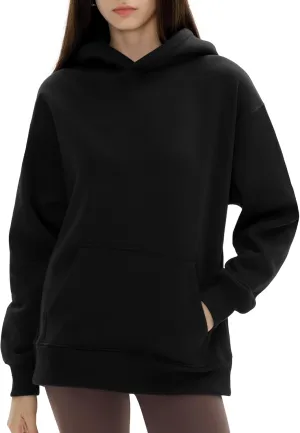 PUMIEY Womens Oversized Hoodies Cozy Fleece Sweatshirt with Pocket Long Sleeve Outfits Tops Fall Fashion 2024