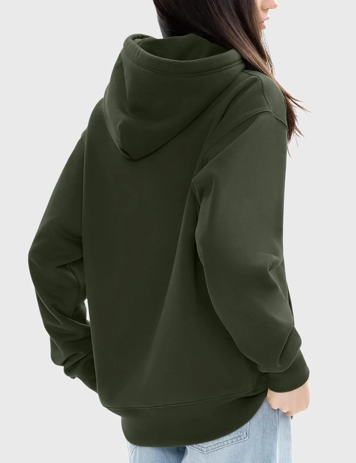 PUMIEY Womens Oversized Hoodies Cozy Fleece Sweatshirt with Pocket Long Sleeve Outfits Tops Fall Fashion 2024