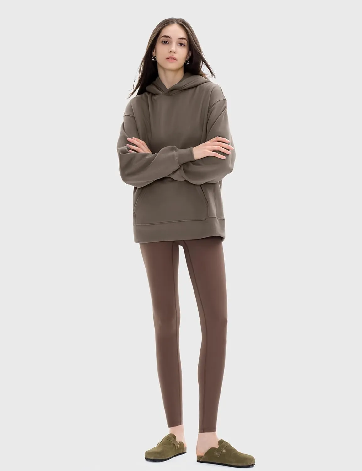 PUMIEY Womens Oversized Hoodies Cozy Fleece Sweatshirt with Pocket Long Sleeve Outfits Tops Fall Fashion 2024
