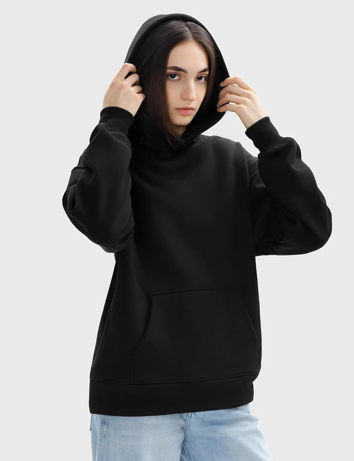 PUMIEY Womens Oversized Hoodies Cozy Fleece Sweatshirt with Pocket Long Sleeve Outfits Tops Fall Fashion 2024