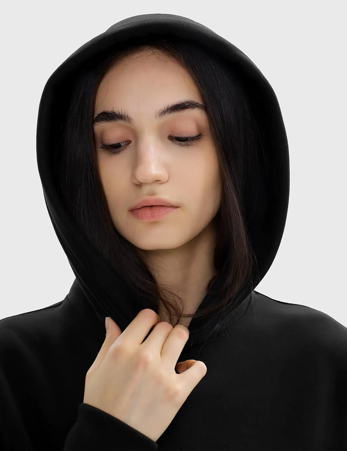 PUMIEY Womens Oversized Hoodies Cozy Fleece Sweatshirt with Pocket Long Sleeve Outfits Tops Fall Fashion 2024