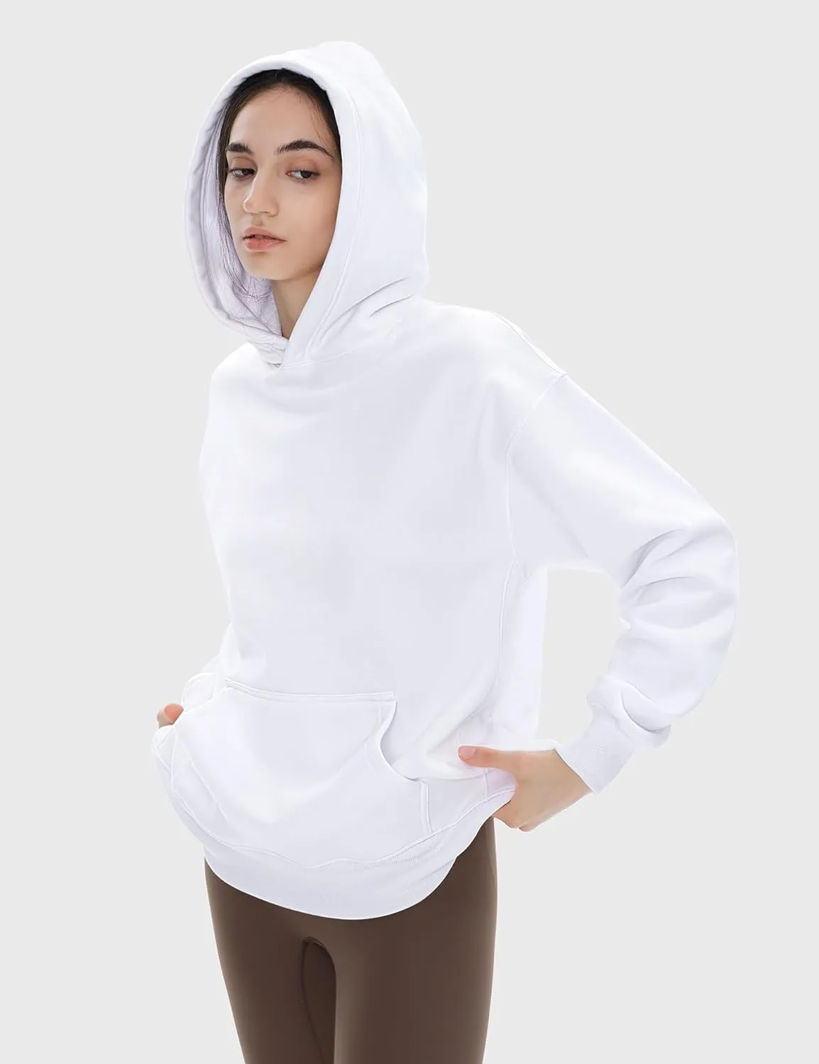 PUMIEY Womens Oversized Hoodies Cozy Fleece Sweatshirt with Pocket Long Sleeve Outfits Tops Fall Fashion 2024