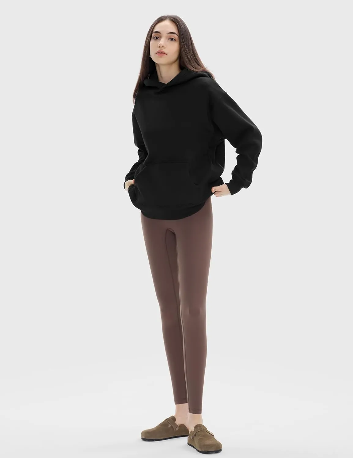 PUMIEY Womens Oversized Hoodies Cozy Fleece Sweatshirt with Pocket Long Sleeve Outfits Tops Fall Fashion 2024