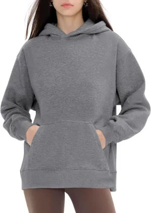 PUMIEY Womens Oversized Hoodies Cozy Fleece Sweatshirt with Pocket Long Sleeve Outfits Tops Fall Fashion 2024