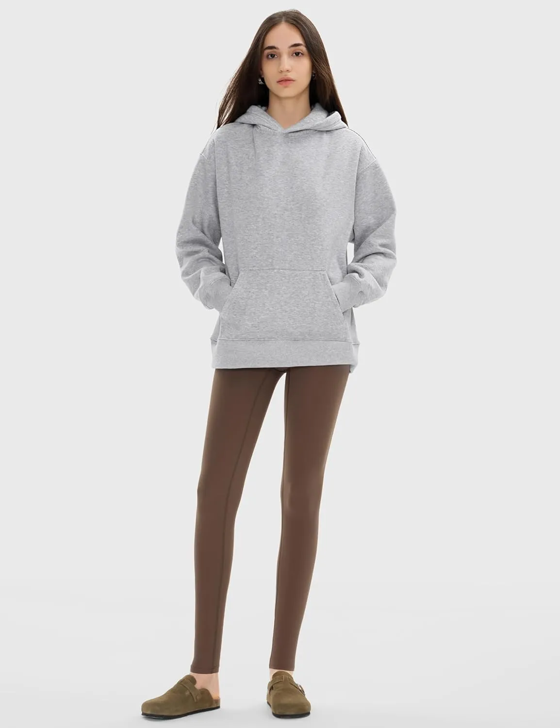 PUMIEY Womens Oversized Hoodies Cozy Fleece Sweatshirt with Pocket Long Sleeve Outfits Tops Fall Fashion 2024