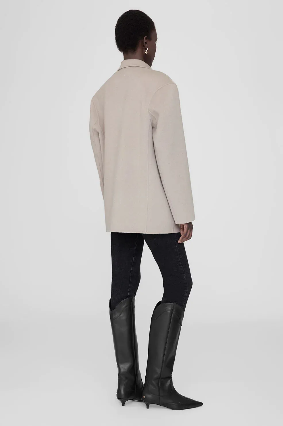 Quinn Blazer Taupe Cashmere Blend
