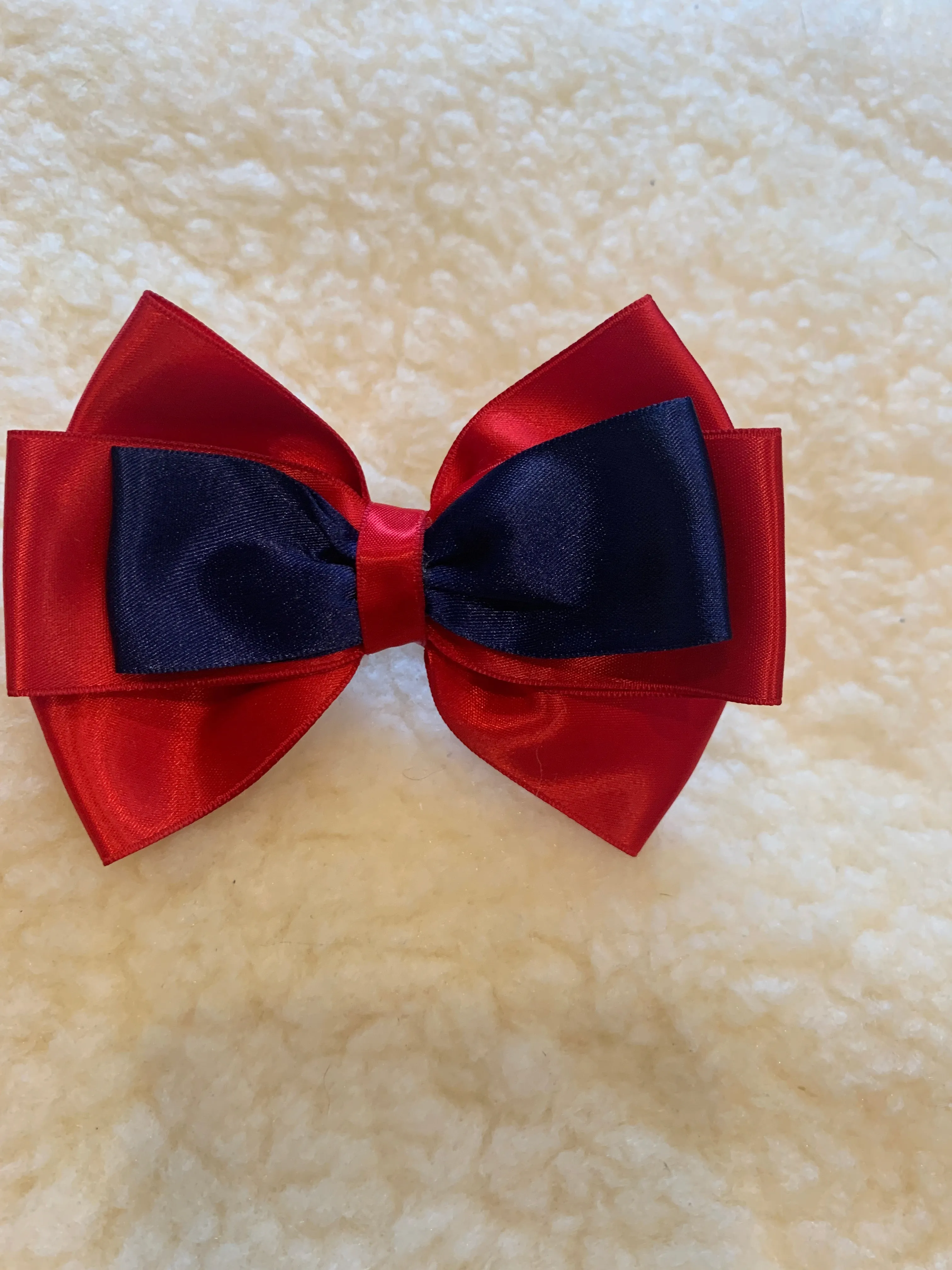 Red & Navy bows - 4” no tails