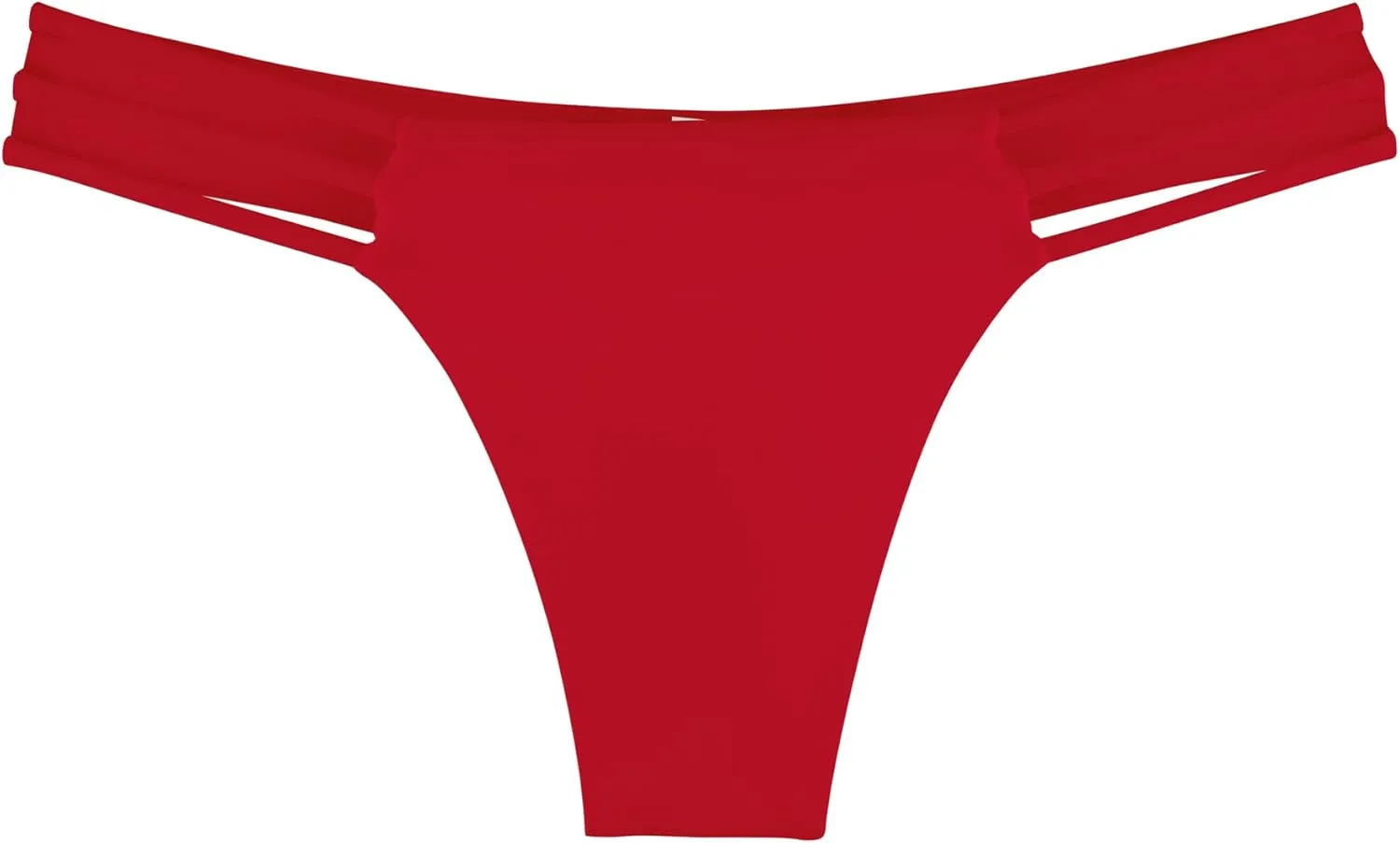 RELLECIGA Women's Triple Strappy Thong Bikini Bottoms