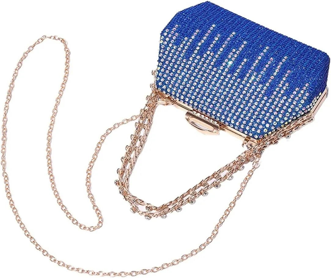 Rhinestone Clutch Purse for Women Sparkly Evening Bag Glitter Wedding Purse Crossbody Shoulder Handbag for Party