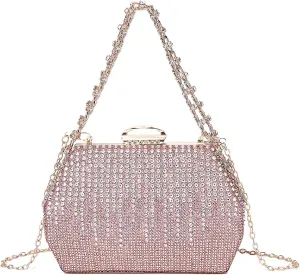Rhinestone Clutch Purse for Women Sparkly Evening Bag Glitter Wedding Purse Crossbody Shoulder Handbag for Party