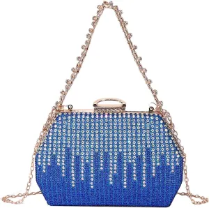 Rhinestone Clutch Purse for Women Sparkly Evening Bag Glitter Wedding Purse Crossbody Shoulder Handbag for Party