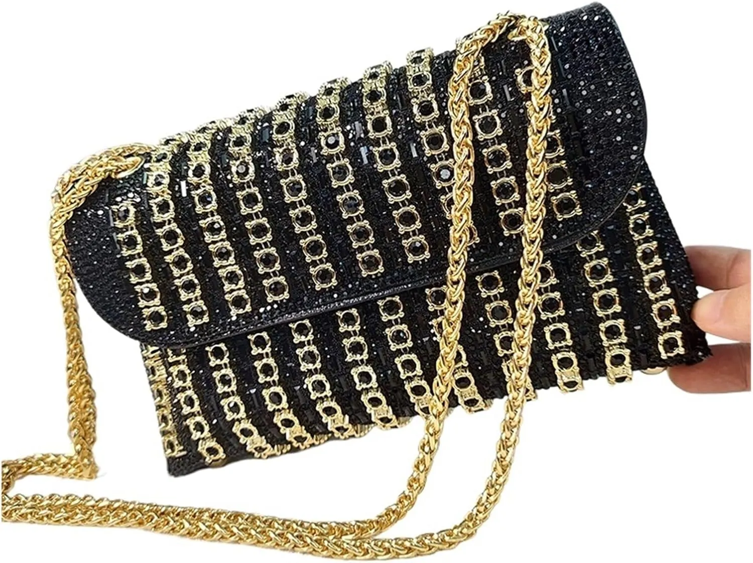 Rhinestone Purse Clutch Bag For Women Handbag Rhinestone Summer Wedding Party Shoulder Bags For 6.7 ''Purses