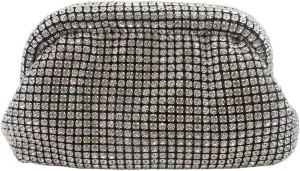 Rhinestone Purse for Women Dumpling Clutch Bag Formal Crystal Evening Handbag Sparkly Wedding Cloud Bag Shoulder Bag