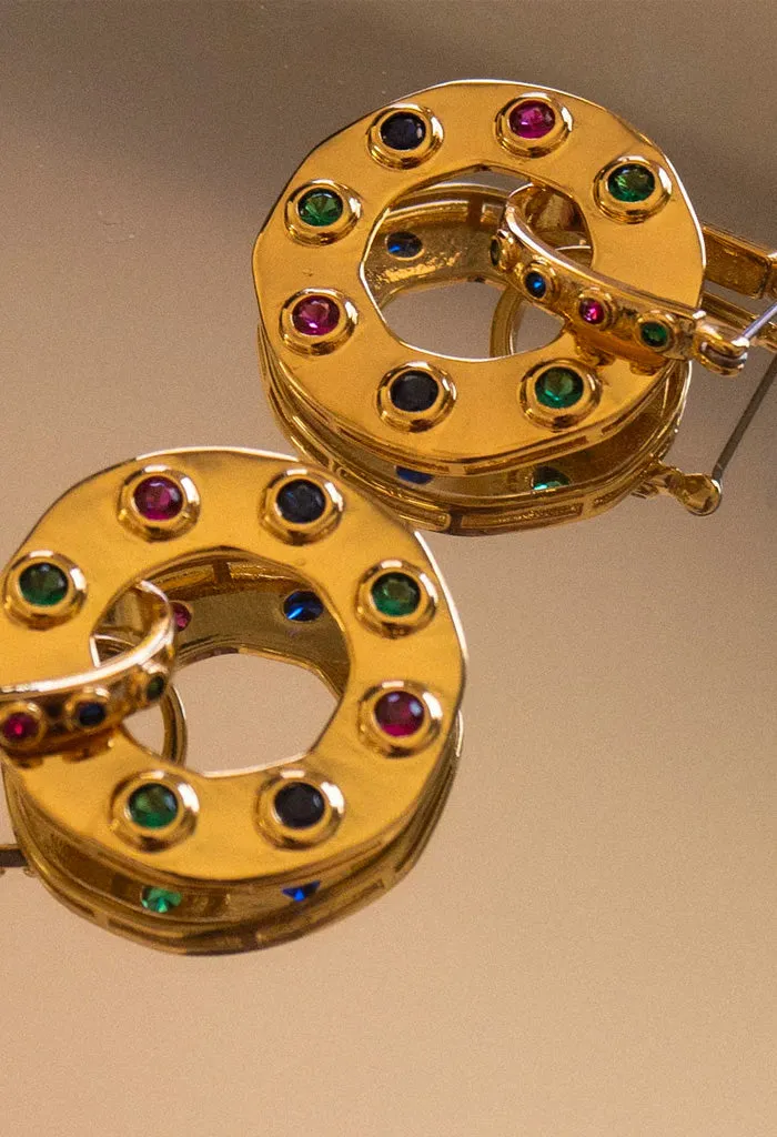 Royale Stone Statement Earrings