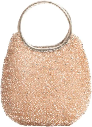 Rungion Womens Shiny PVC Woven Evening Purse Waterdrop Shape Crossbody Shoulder Bag Small Party Wedding Clutch Handbag