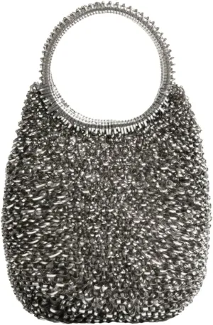 Rungion Womens Shiny PVC Woven Evening Purse Waterdrop Shape Crossbody Shoulder Bag Small Party Wedding Clutch Handbag