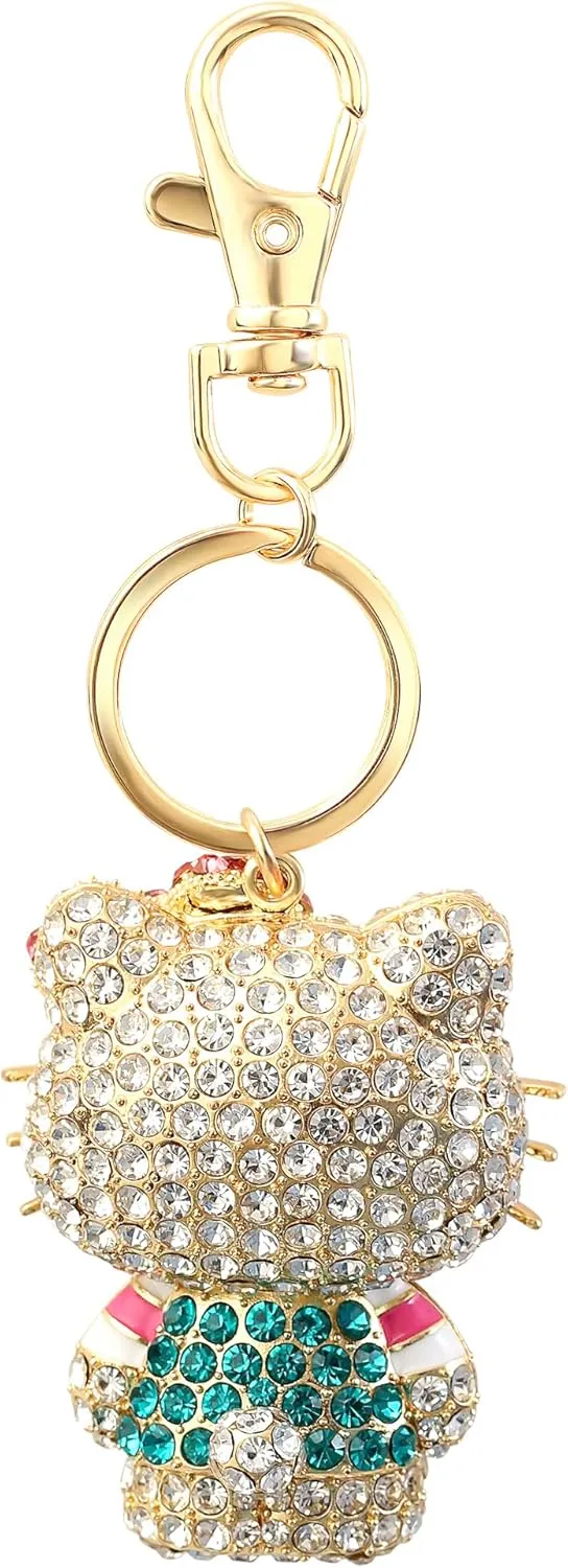 SALLY ROSE Multicolored Crystal Cute Keychain Officially Licensed Characters, Pendant Charm Keychains with Lobster Clip