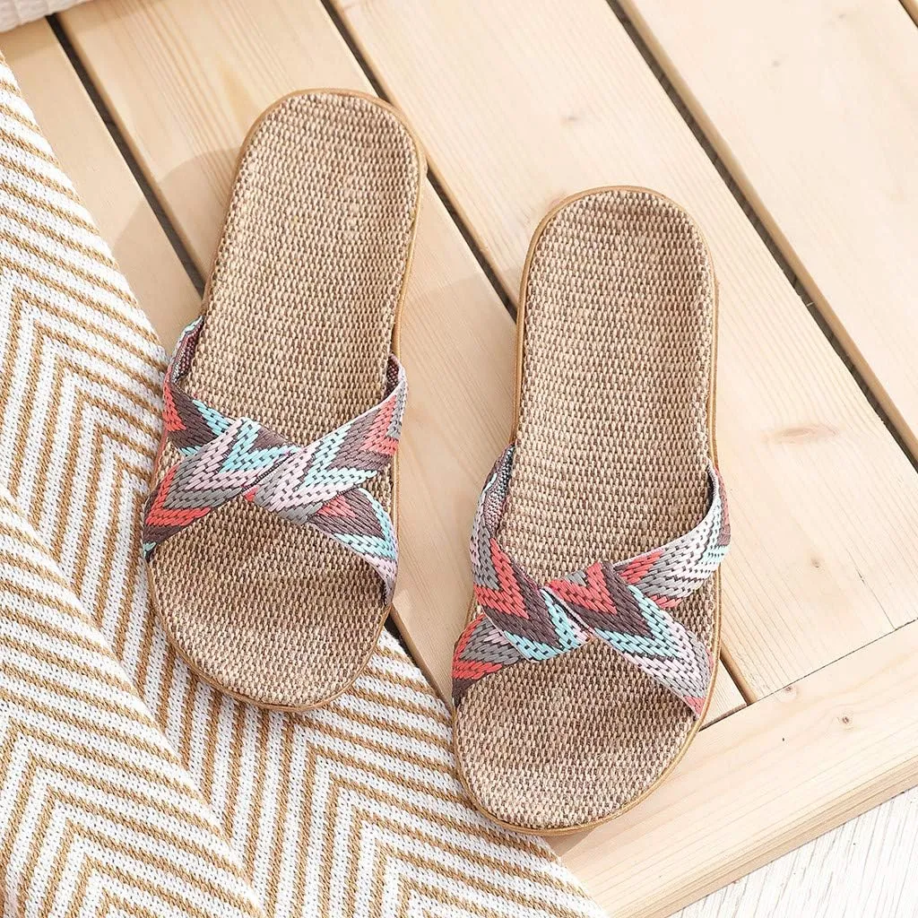 Sandals for Women Women's Flat Sandals Flat for Women Dressy Walking Comfort Arch Support Strappy Ankle Elastic Jeweled Bohemian Flats