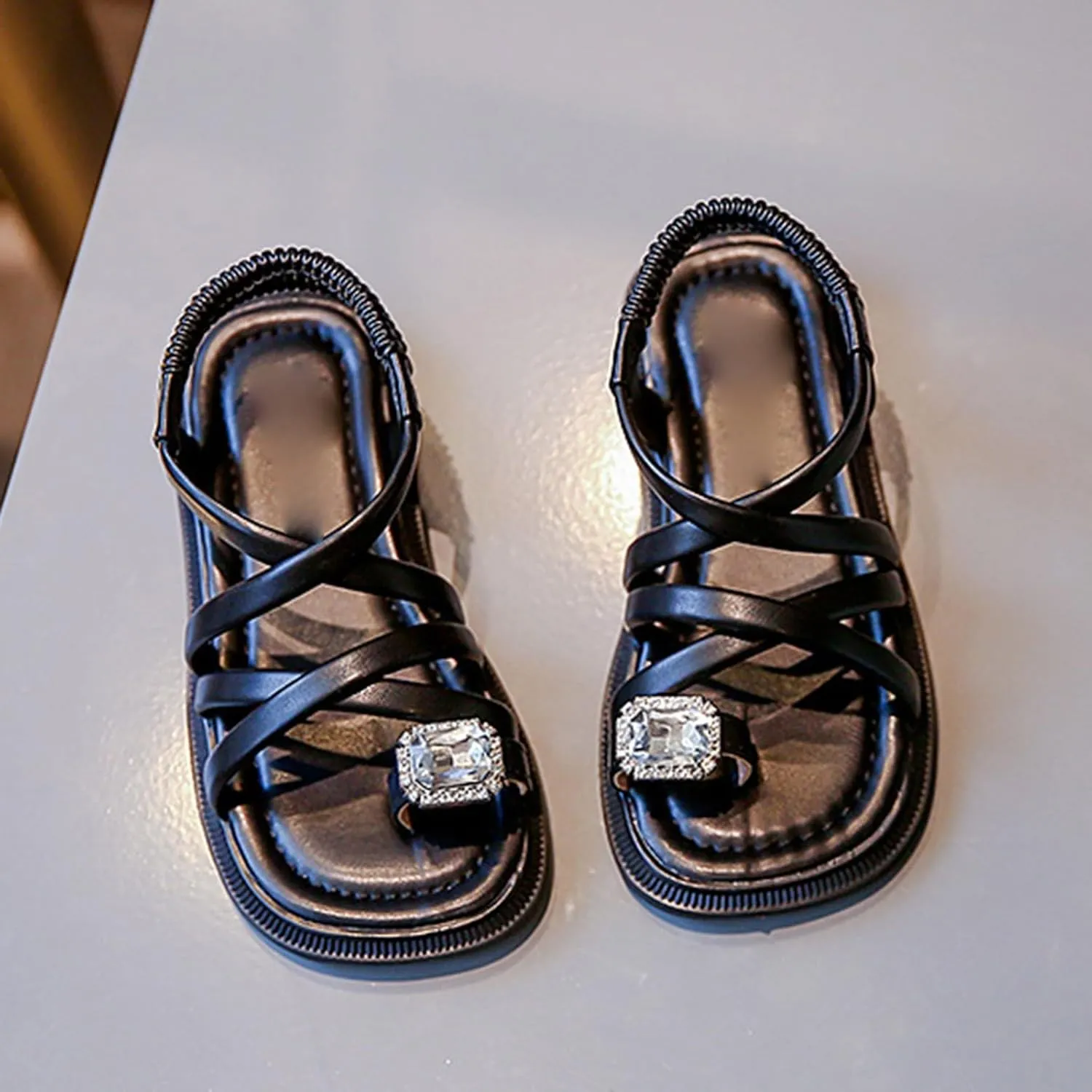 Sandals Open Toe Cute No Heels Dress Sandals Strappy Design Summer Shoes Toddler/Little Kid/Big Kid Toddler Sandles