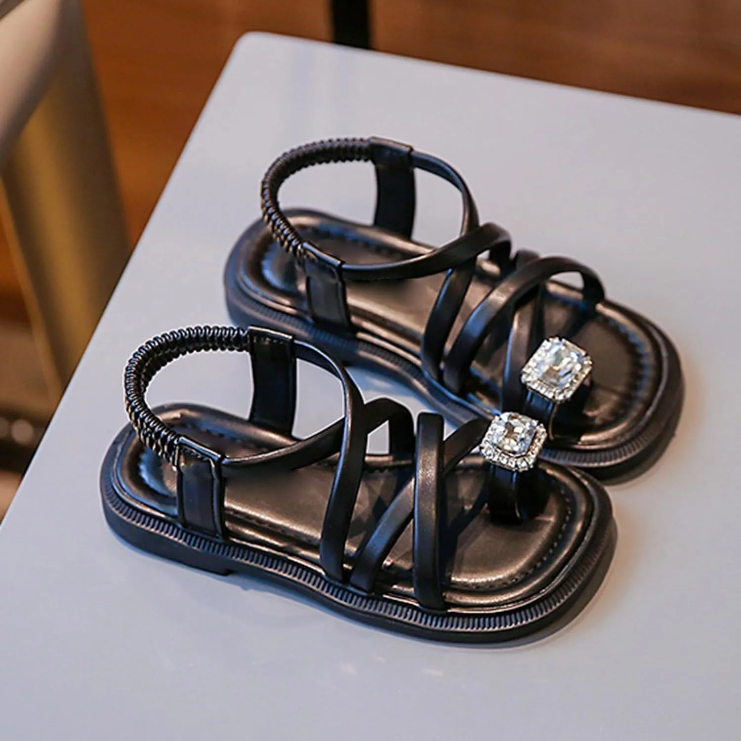 Sandals Open Toe Cute No Heels Dress Sandals Strappy Design Summer Shoes Toddler/Little Kid/Big Kid Toddler Sandles