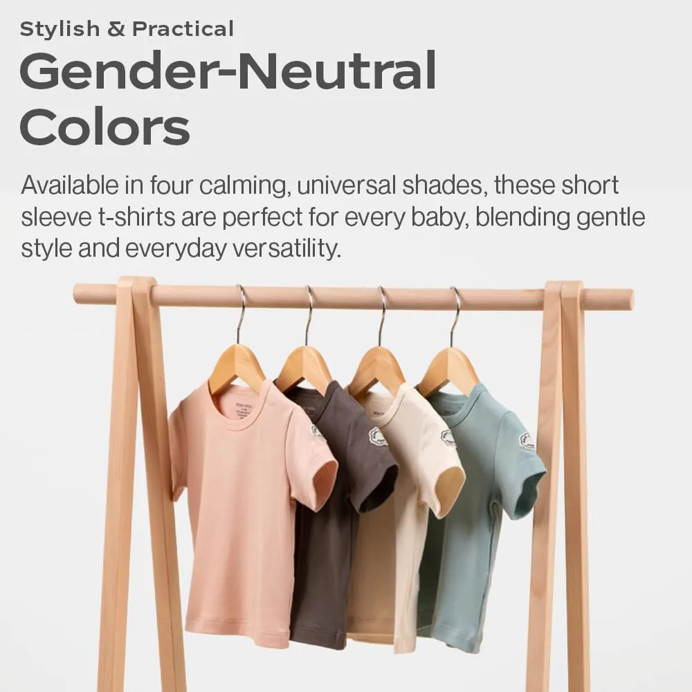 Short Sleeve T-Shirt, 100% Organic Pima Cotton Tee, Pocket for Security Tracker, Infant Unisex Sizes 0-24 Months