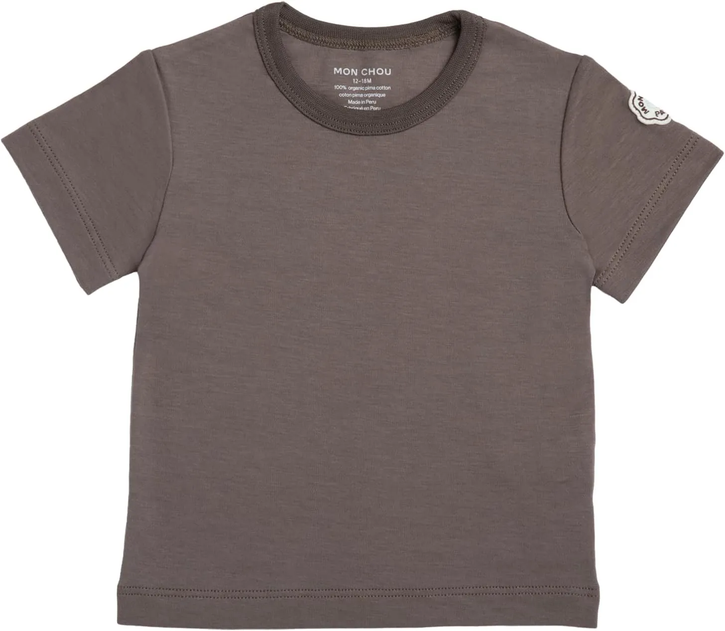 Short Sleeve T-Shirt, 100% Organic Pima Cotton Tee, Pocket for Security Tracker, Infant Unisex Sizes 0-24 Months